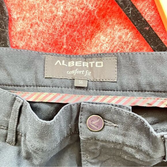 Alberto Ceramica Black "Tom" Wrinkle Resistant Comfort Fit Dress Pants - Picture 6 of 8